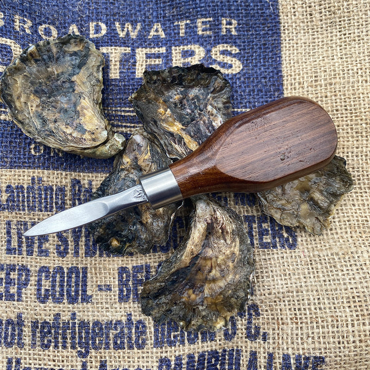 Flat Wooden Handle Knife Broadwater Oysters